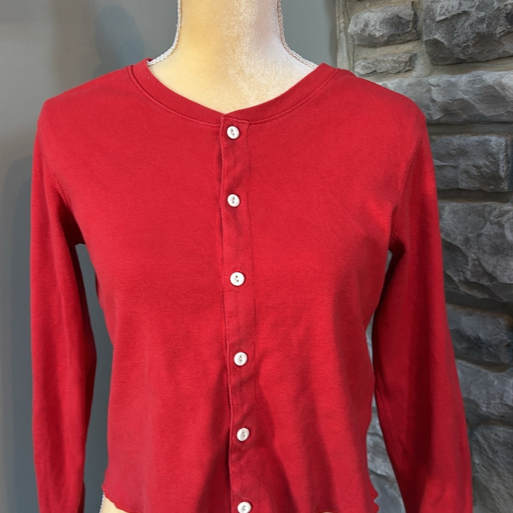 Women’s red cardigan sweater, S, RE/DONE - Picture 2 of 6